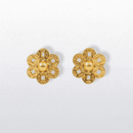 Fortune Stud Earrings in 916 Yellow Gold (EA23580)